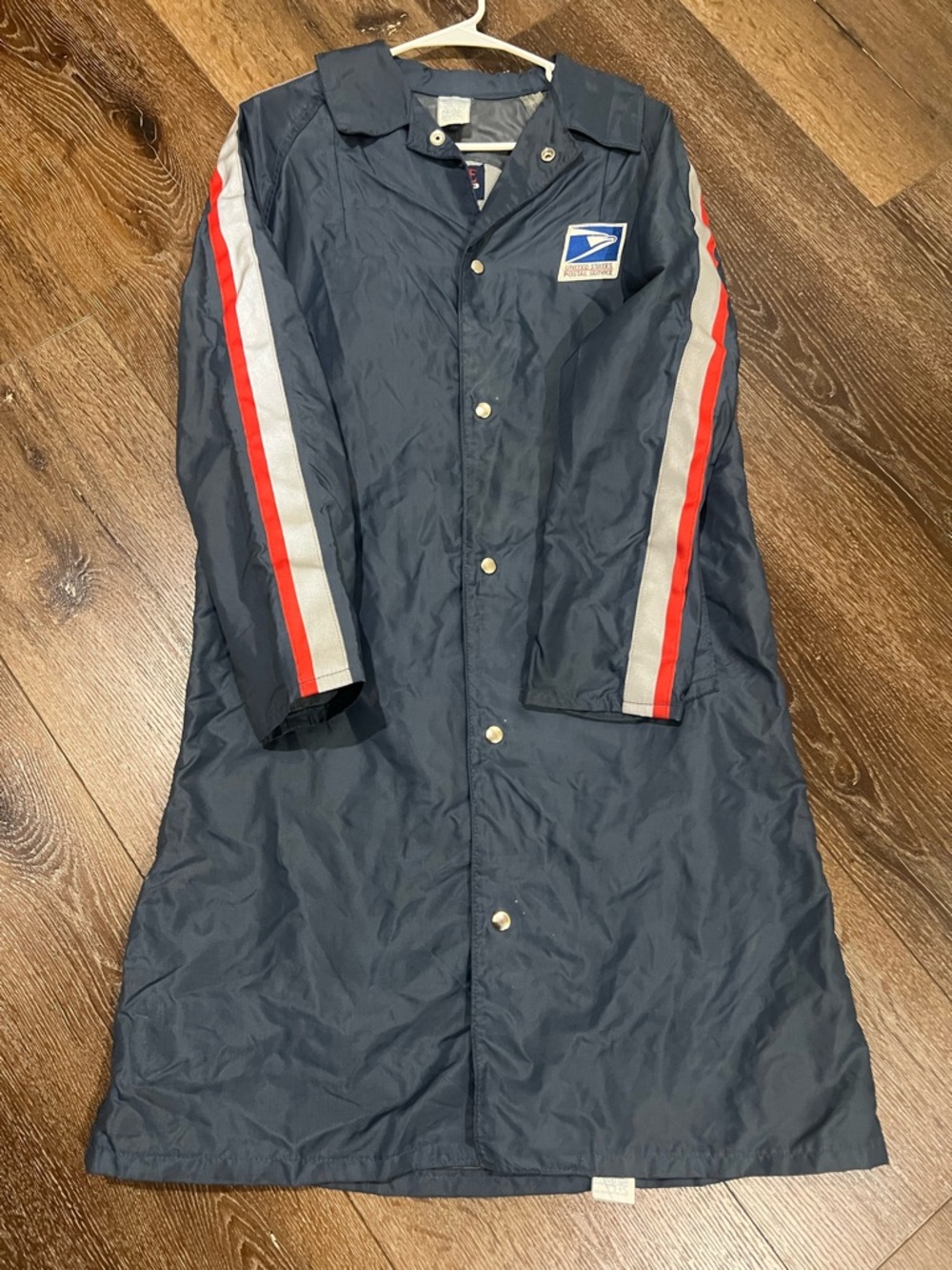 Vintage USPS Navy Blue Postal uniform long  raincoat Work Jacket small